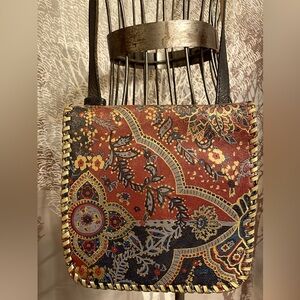 Patricia Nash Red and Yellow Crossbody Bag